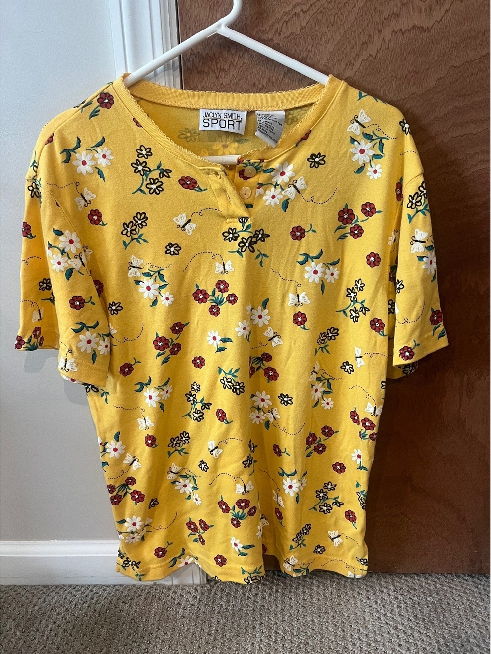 Vintage Butterfly & Floral Button Shirt